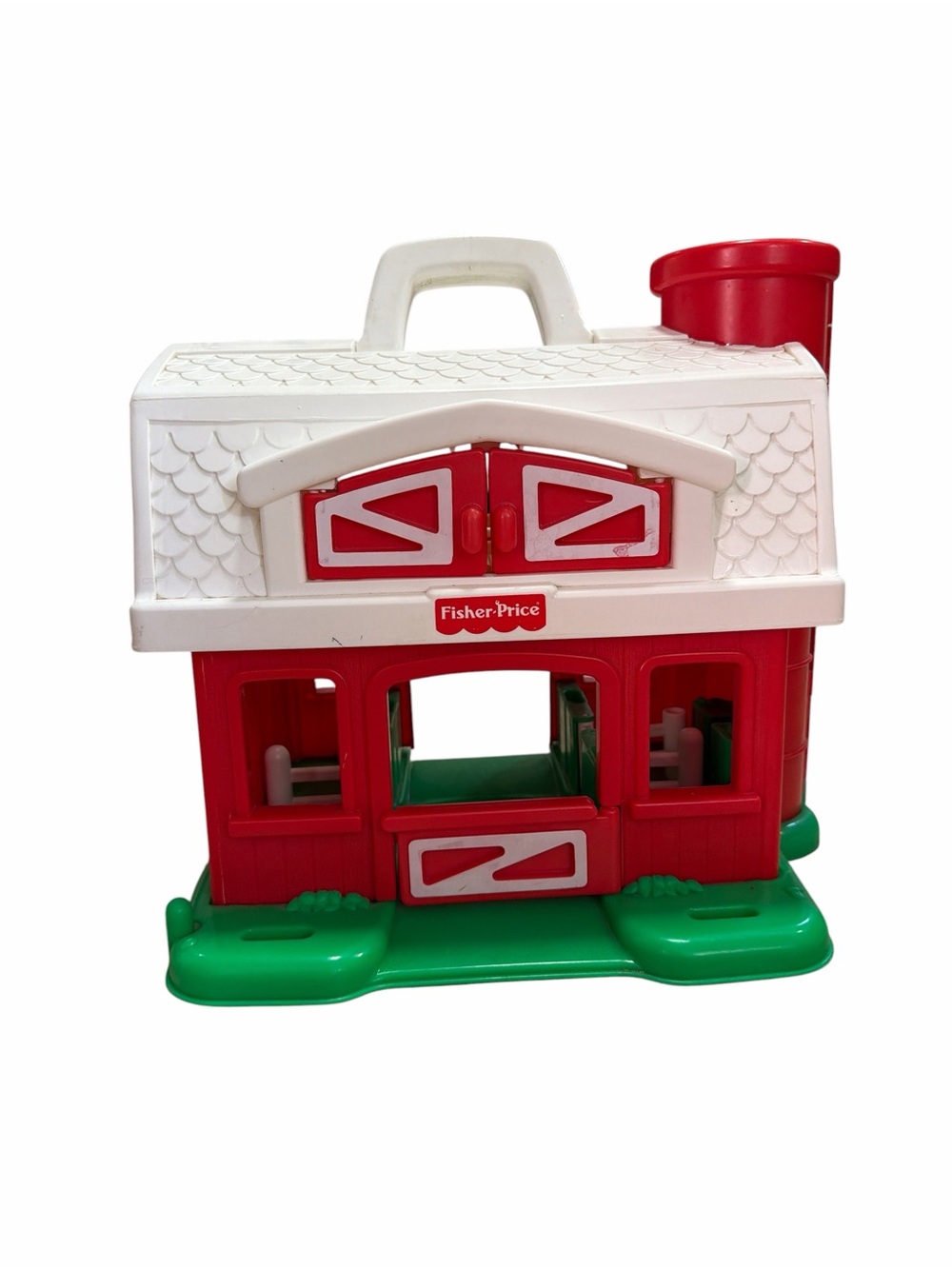 Fisher-Price Little People Folding Farm Barn Playset Red White Green